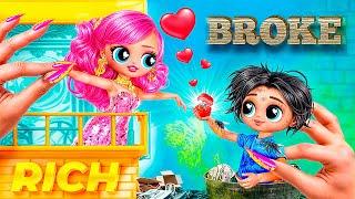 Billionaire Girl Falls in Love With Poor Boy! LOL OMG LaLiLu DIY