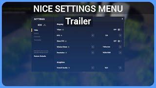 Nice Settings Menu - Trailer - Unreal Engine 5 [UE5]