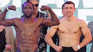 Terence Crawford vs Israil Madrimov • Full Weigh In & Face Off Video