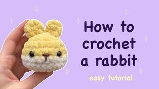 Beginner tutorial: How to Crochet a RABBIT | Easy amigurumi for beginner