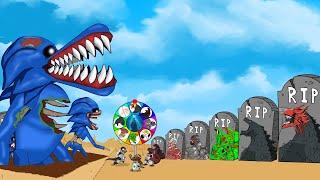 SHIN SONIC vs GODZILLA Monsters Ranked From Weakest To Strongest: Rotation Luck - FUNNY Cartoon