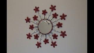 DIY: Starburst Flowers Round Mirror Wall Hanging Decor {MadeByFate} #300