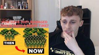 British Guy Reacts to The Size Of US Military Through History