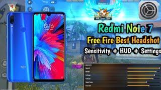 Free Fire Best sensitivity + HUD + DPI Setting 2022 in Redmi Note 7/ Redmi 7| Garena Free Fire Max.