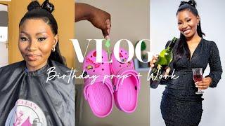 Vlogtober ep 3: Birthday preps| Hair installation| Professional makeup|content creation | Photoshoot