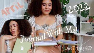 PLAN WITH ME APRIL 2022 BULLET JOURNAL SET UP AND FLIP THROUGH | PLANT INSPIRED 