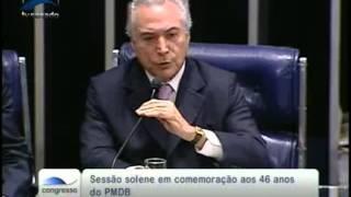 O MDB restaurou a democracia  o PMDB projeta o futuro do país, diz o vice-presidente Michel Temer