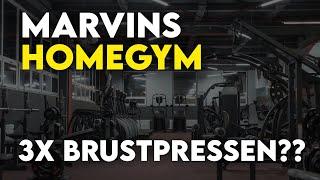 3 BRUSTPRESSEN auf so kleinem Raum? Marvin zeigt sein Homegym! #homegym #garagegym #hometraining