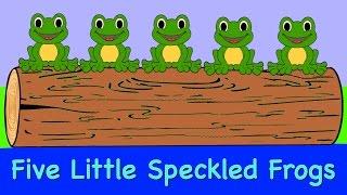 Five Little Speckled Frogs | COUNTING SONG | NURSERY RHYME @rainbowrabbitsongs #rainbowrabbitsongs