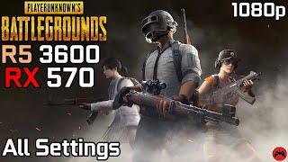 PUBG | Gameplay | Ryzen 5 3600 + RX 570 4GB | All Settings 1080p | 2020