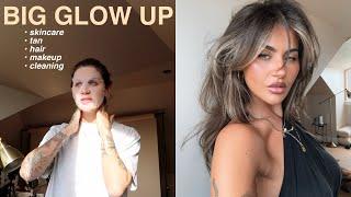 A BIG GLOW UP - HAIR, TAN & MAKEUP | JAMIE GENEVIEVE