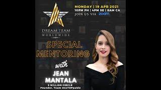 SPECIAL MENTORING WITH TOP MENTOR JEAN MANTALA