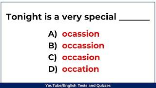 Can you find the correct spelling? 98% CANNOT!  20 most commonly MISSPELLED words. Spelling Quiz #2