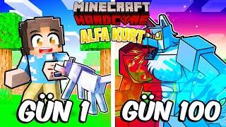 Minecraft'ta ELEMANTAL ALFA KURT Olarak 100 GÜN GEÇİRDİM 