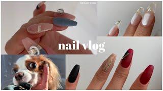 [vlog](ENG) 네일샵브이로그 / 이달의아트 / 얼음네일 / 택배언박싱 / k-nail salon vlog / nail design / 1인샵