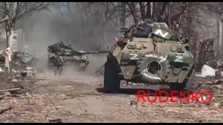 Russian troops attacking Ukrainian positions near Azovstal plant in Mariupol.