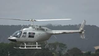 BELL JETRANGER G-BKEW LANDING AT GOODWOOD AIRFIELD/FESTIVAL OF SPEED VISITOR 16-7.