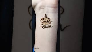 Mehndi Tattoo Design For Girls / Queen  Mehndi Tattoo#short