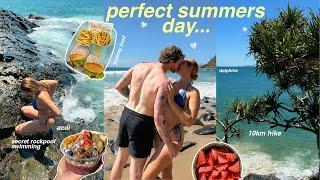 Our Perfect Summers Day Living in Australia Vlog + secret rock pool swimming, hiking, lunch date