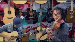 ရိုင်းတဲ့ဇင်ယော်-ကိုင်ဇာ Melody Cover Song/ Guitarist HtunHtun,Violinist Hachiko Chan