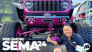 CLASSY to CRAZY Jeep Wrangler Gladiator Tesla Cybertruck and MORE at SEMA 2024 : Pre Show Coverage