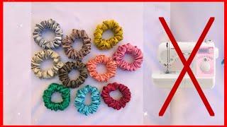 ️DIY Satin Silk SCRUNCHIES/ Scrunchie SIN️ MAQUINA de Coser/Scrunchie COCIDO a MANO