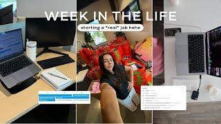 work week vlog: *NEW JOB* in office, balancing my schedule, prep, and more