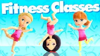 FITNESS CLASSES For The JUNIOR PRINCESSES | Luna's Toys