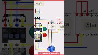 #star_delta #electrical  Star Delta Starter - (Y-Δ) Starter Power, Control & Wiring