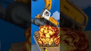 RC excavator almost throw PIG to abyss ️ #shorts