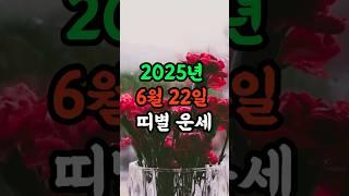 [오늘의 운세]2025년 6월 22일 띠별운세 - #오늘의 운세 #행운 #띠별운세 #로또 #타로 #점 #오늘 #운세 #사주 #6월운세