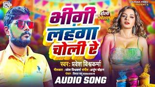 #audio #भीगी लहंगा चोली रे ll #holi song 2025 ka super duper hit song   सिंगर प्रवेश विश्वकर्मा ll