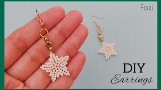 Festive DIY Beaded Star Earrings: Christmas Tutorial #diyjewelry