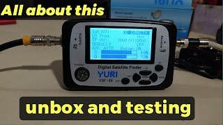 satellite finder yuri ysf99 unboxing , review and testing ||