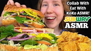 ASMR SUBWAY SANDWICH MUKBANG (No Talking) EATING SOUNDS
