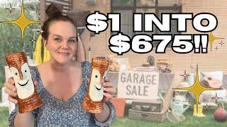 $1 into $675!! Epic Yard Sale Haul to Resell Online!