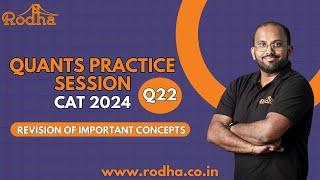 Quant Questions Practice of Advance Level - 22 II CAT PREPARATION 2024