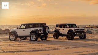 Dual Bronco Raptors on the Beach | Vossen HFX-1's