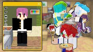 スキンづくり選手権！1番イケメン男子高生を作るのは誰だ！？【マイクラ・マインクラフト】