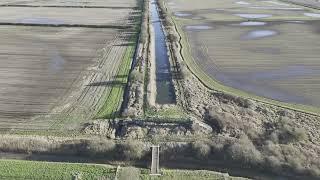 Flight down Leven Canal 14 01 2024