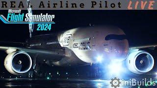 iniBuilds Airbus A350 -1000 | NIGHT OPS | Real Airbus Captain | #msfs2024 #a350 #inibuilds -1000