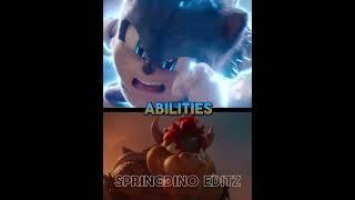 Sonic (movie) vs bowser (smbm) #supermariobrosmovie #sonicmovie