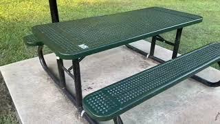 Global Industrial 8' Rectangular Picnic Table, Expanded Metal, Are coated picnic tables the BEST