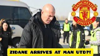 ZINEDINE ZIDANE SPOTTED AT MANCHESTER UNITED TRAINING GROUND – COULD HE BE THE NEXT MANAGER?