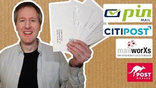 Konkurrenz der Deutschen Post getestet: Citipost, PIN Mail, usw.