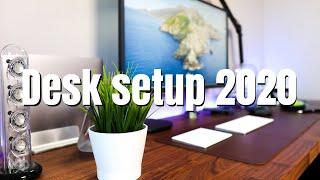 Almost perfect work from home minimal desk setup tour 2020