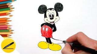 How to Draw Mickey Mouse Step by Step, Easy - Drawing Lessons for Kids