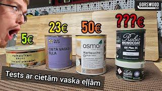 Tests Ar Cietām Vaska Eļļām | Osmo, Rubio Monocoat, Paint Eco