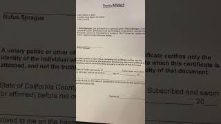 ‍️What is a Sworn Affidavit#notarylongbeach #mobilenotary #swornaffidavit #notarylosangeles