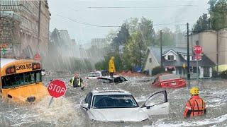 Canada Underwater! Heavy flooding destroyed roads and houses in Vancouver, British Columbia